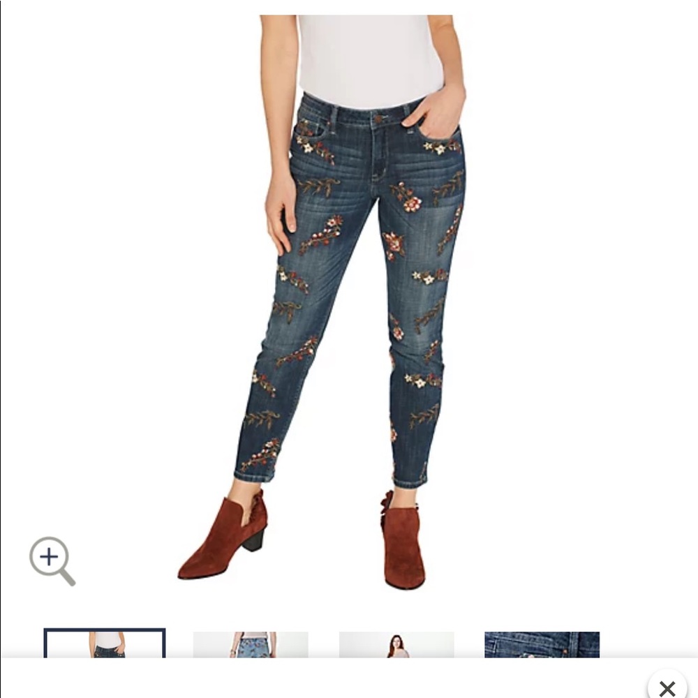 Lauri Felt size 6 embroidered jeans NWT